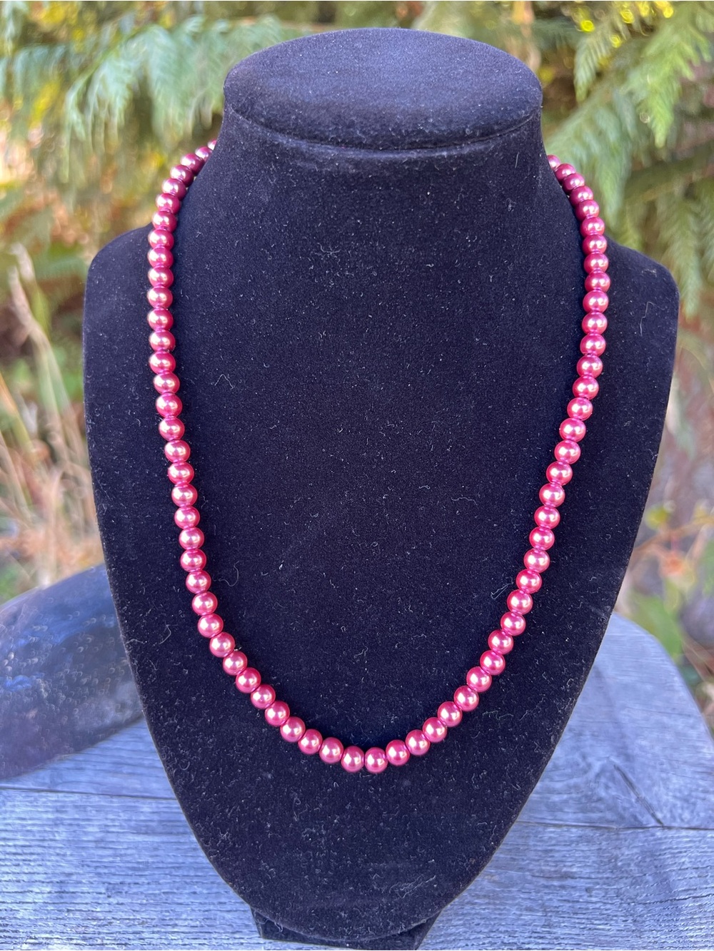Classic Rose Pink Pearl Necklace - Elegant Strand